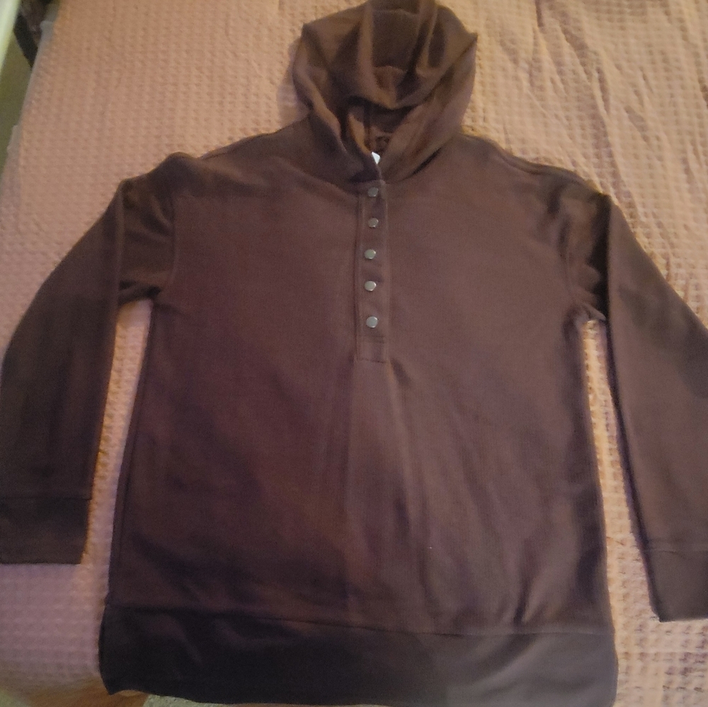 Maurices Dark Brown Hoodie Sweatshirt